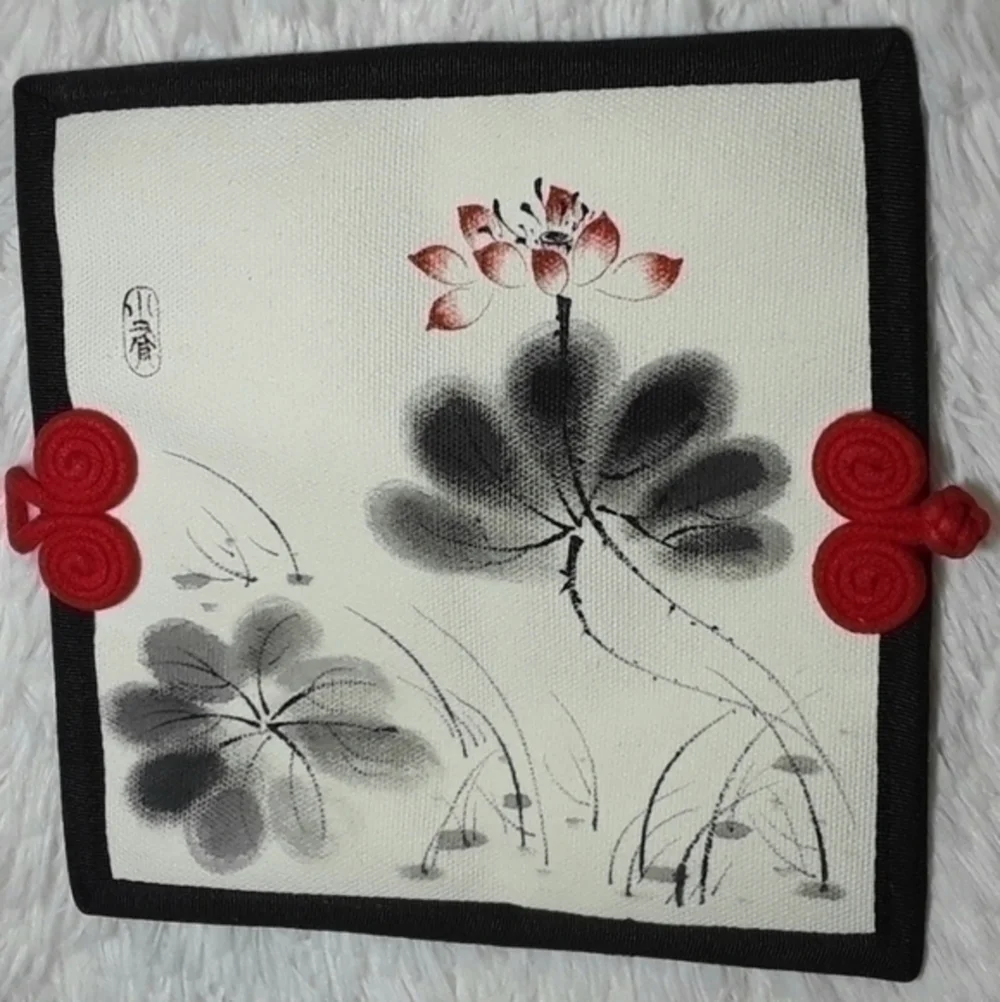 Asiatic Floral Printed Canvas Wallet